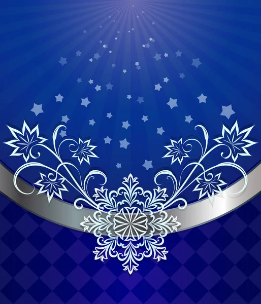 Noël fond bleu foncé — Image vectorielle