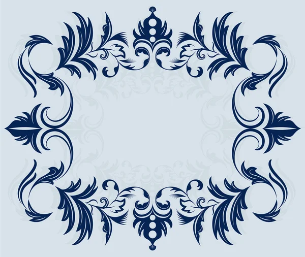 Vintage marco horizontal ornamento vector ilustración . — Vector de stock