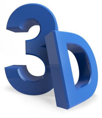 3d harfler beyaz zemin üzerine izole.