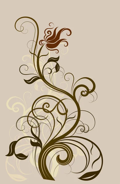 soyut çiçek vintage tasarım öğesi.