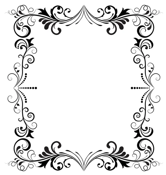 Zwart-wit vintage verticale vector frame. — Stockvector