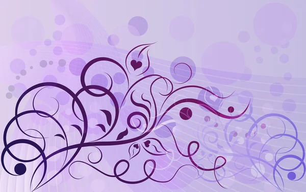 抽象紫花卉矢量背景. — 图库矢量图片