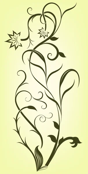 Rama floral abstracta elemento de diseño vectorial . — Vector de stock