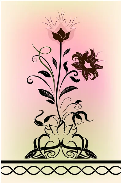 Floración abstracta flor forma vector ilustración . — Vector de stock