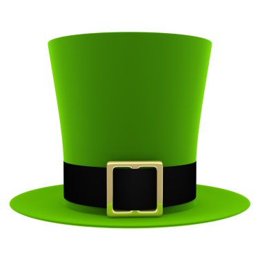 Yeşil Şapka beyaz arkaplanda izole edildi