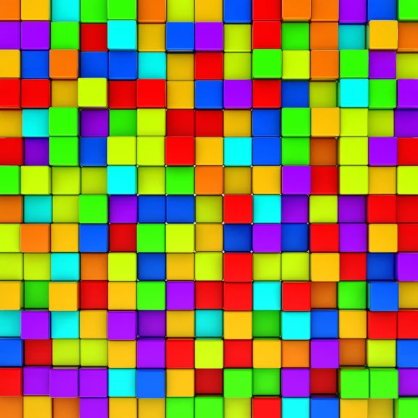 Muur van kleurrijke kubussen achtergrond. — Stockfoto