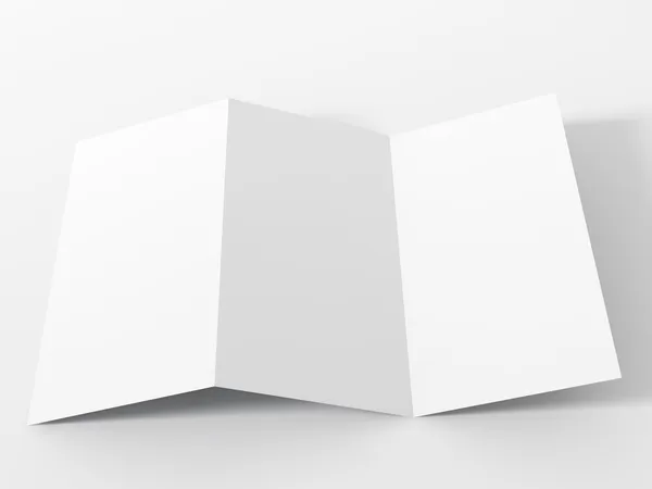Boş beyaz katlama kağıt afiş.
