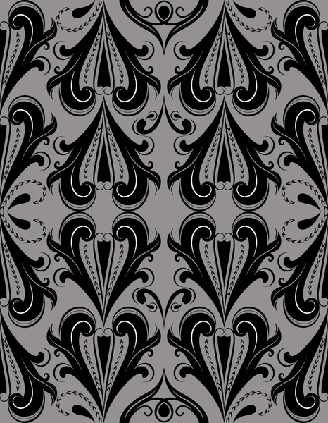 Seamless dark grey vintage vector pattern. — Stock Vector