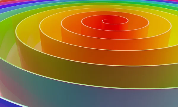 抽象的なカラフルな 3 d スパイラル水平背景. — ストック写真