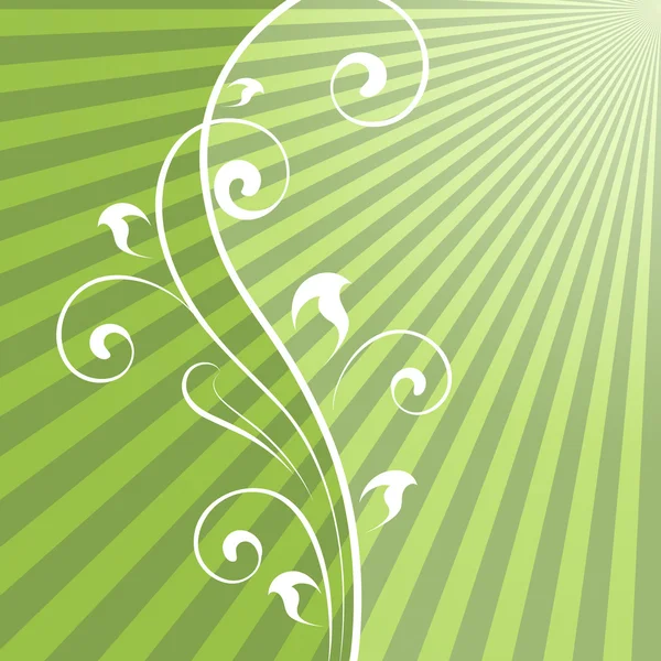Abstract green rays background. — Stock Vector