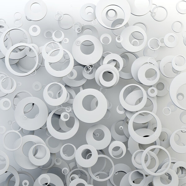 Белые 3D-кольца - это современный пейзаж
.