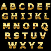 Golden metallic shiny letters