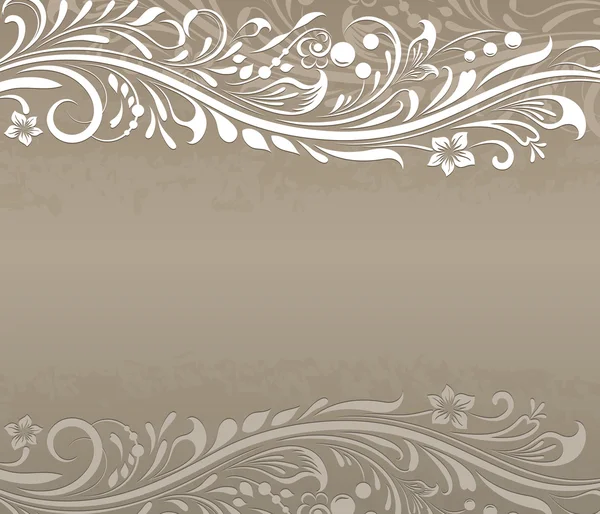 Fondo floral vintage beige abstracto — Vector de stock