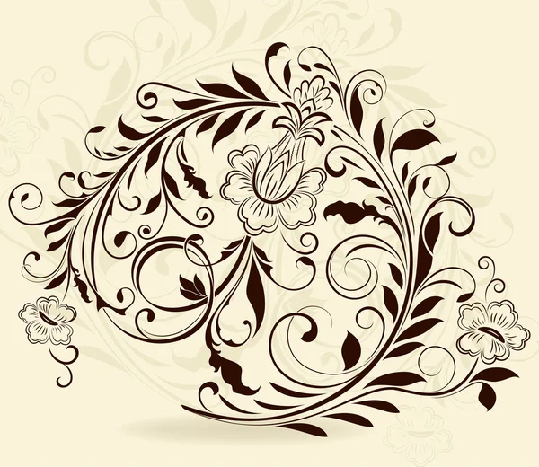 Vintage floral design element — Stock Vector