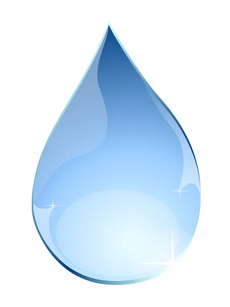 Gota de água azul — Vetor de Stock