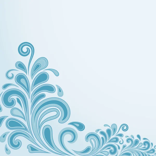 抽象蓝色复古花卉背景 — 图库矢量图片