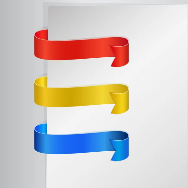 Color ribbon labels — Stock Vector