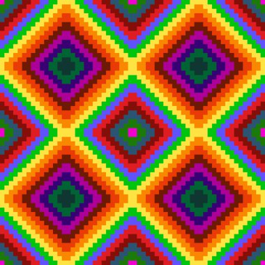 renkli kesintisiz pixelated elmas vektör arka plan.