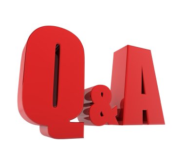 Beyaz arka plan üzerinde izole qa kısaltma.