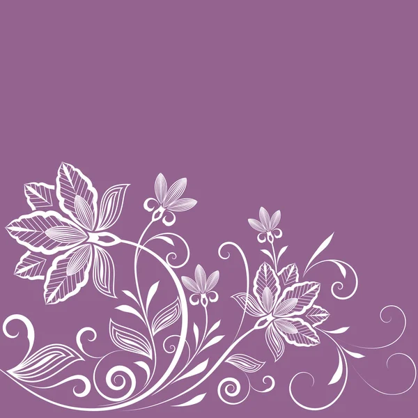 Abstrait floral vintage violet fond avec espace de copie . — Image vectorielle