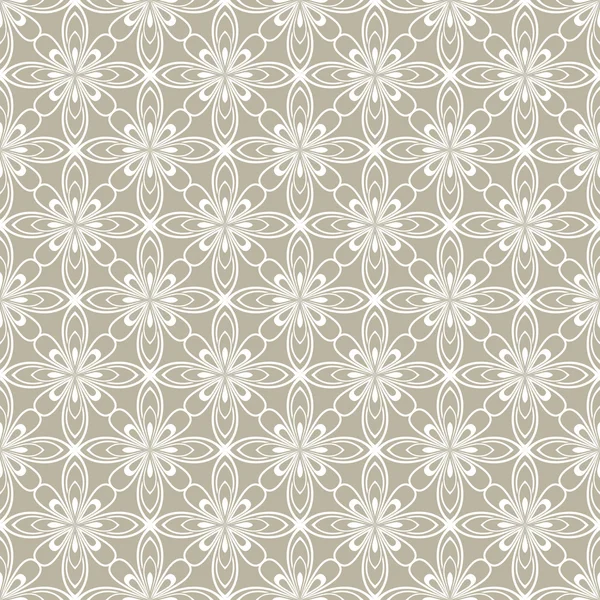 Modèle vectoriel de fleurs abstraites beige sans couture . — Image vectorielle