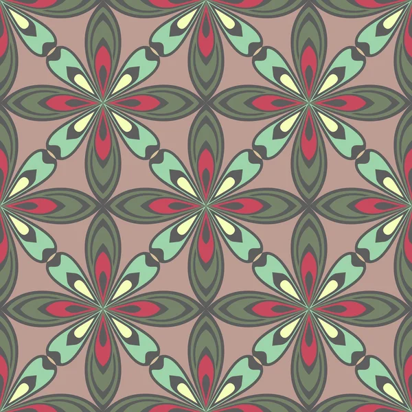 Seamless abstract flower petals geometric vector pattern. — Stock Vector