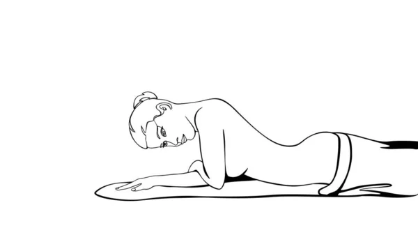 Kontinuierliche Linienzeichnung Junge Frau Wellness Massage Seitenansicht Vektor Illustration Für — Stockvektor