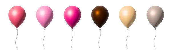 Des Ballons Super Réalistes Haute Qualité Fait Ballons Fête Colorés — Image vectorielle