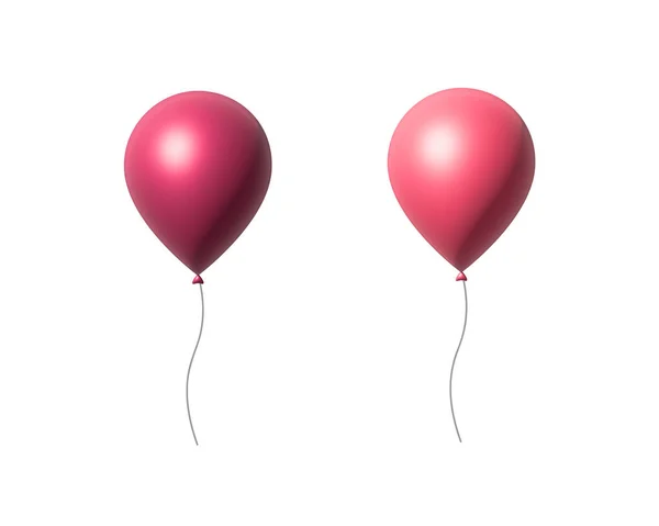 Yüksek Kalite Süper Gerçekçi Balonlar Renkli Parti Balonları Doğum Günü — Stok Vektör