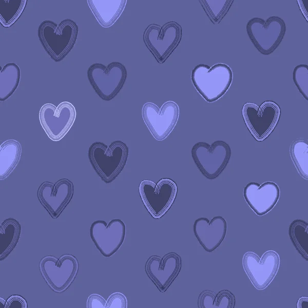 Χαριτωμένο Μοτίβο Καρδιές Χωρίς Ραφή Pantone 2022 Χρώμα Και Τις — Διανυσματικό Αρχείο