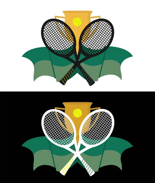 Tennis Sport Logo Icon Design Badge Template Design Element Two — Διανυσματικό Αρχείο