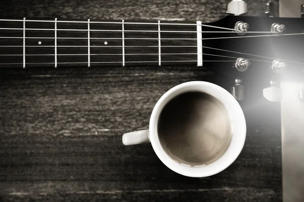 Muziek en koffie — Stockfoto