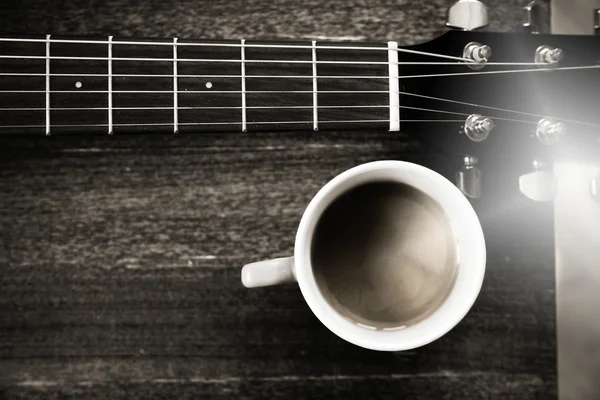 Musik och kaffe — Stockfoto