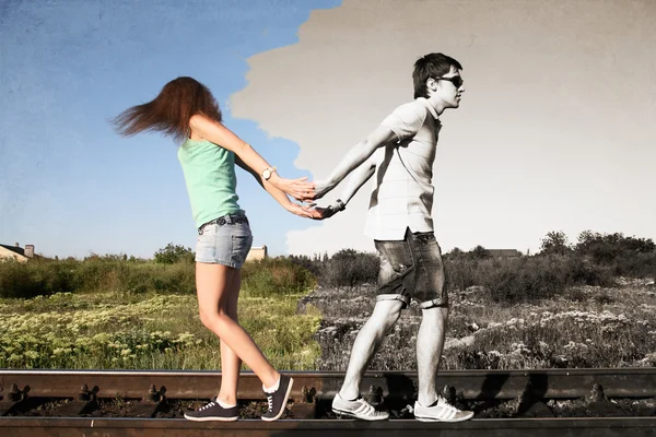 Jong koppel, moeilijkheden in relatie — Stockfoto