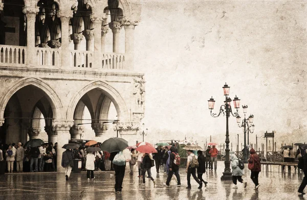Venedig, konstverk i retrostil — Stockfoto