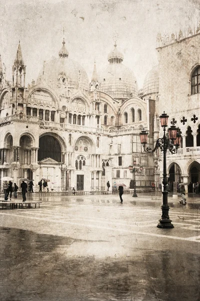 Venise, œuvre d'art dans un style rétro — Photo