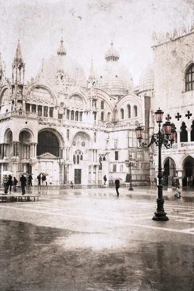 Venedig, konstverk i retrostil, — Stockfoto