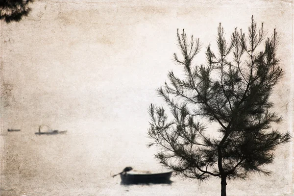 Méditerranée, œuvre d'art dans un style rétro — Photo