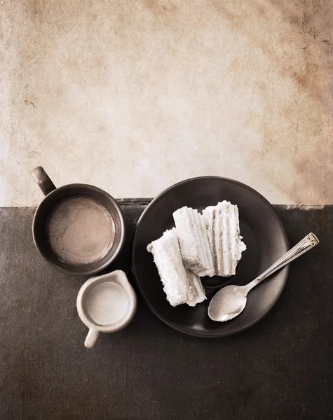 Artwork in retro style, breakfast — Stock Photo, Image