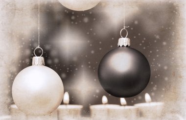 retro tarzı, yeni yıl kartı resmi