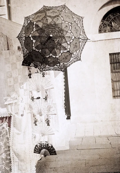 Obra de arte em estilo vintage, rua de Veneza — Fotografia de Stock