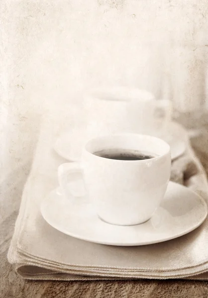 Obras de arte en estilo retro, tazas de café — Foto de Stock