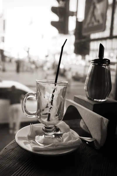 Monochrome image, coffee — Stock Photo, Image