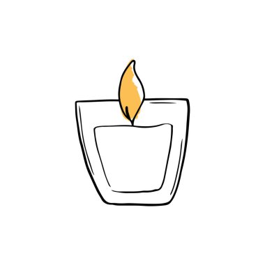 El yapımı mum. Karalama mumu. Cam kavanozlarda yanan mum.