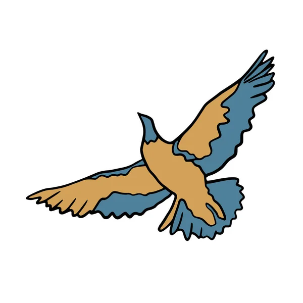 Flying Stylized Bird Vector Illustration Flying Bird — Vetor de Stock