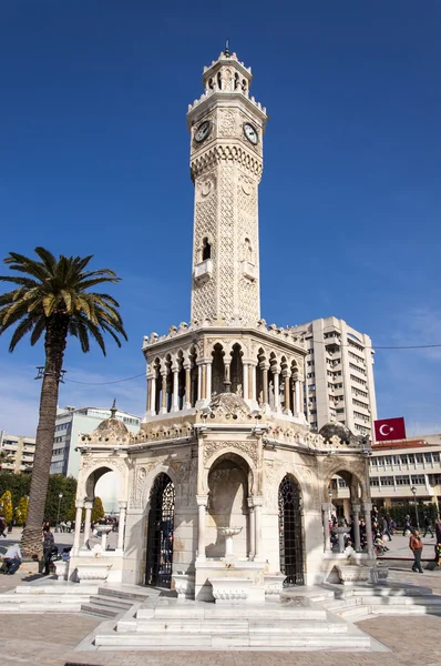 Torre de relógio antigo de Izmir — Fotografia de Stock