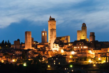San gimignano alacakaranlık
