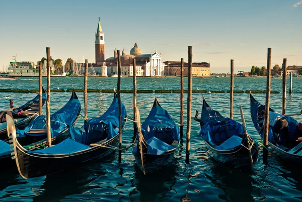 Gondels in Venetië — Stockfoto