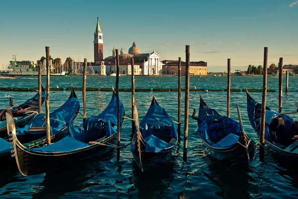 Gondels in Venetië — Stockfoto