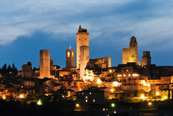 San Gimignano no crepúsculo — Fotografia de Stock